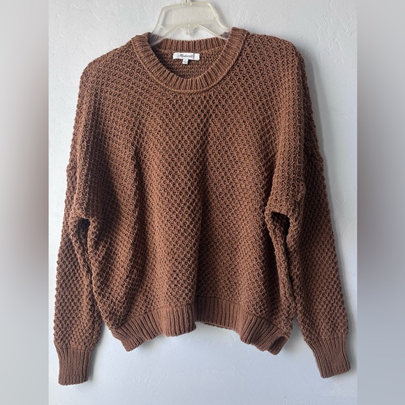 Madewell Knit V-neck Brown Sweater Womens Size Large - Picture 4 of 12